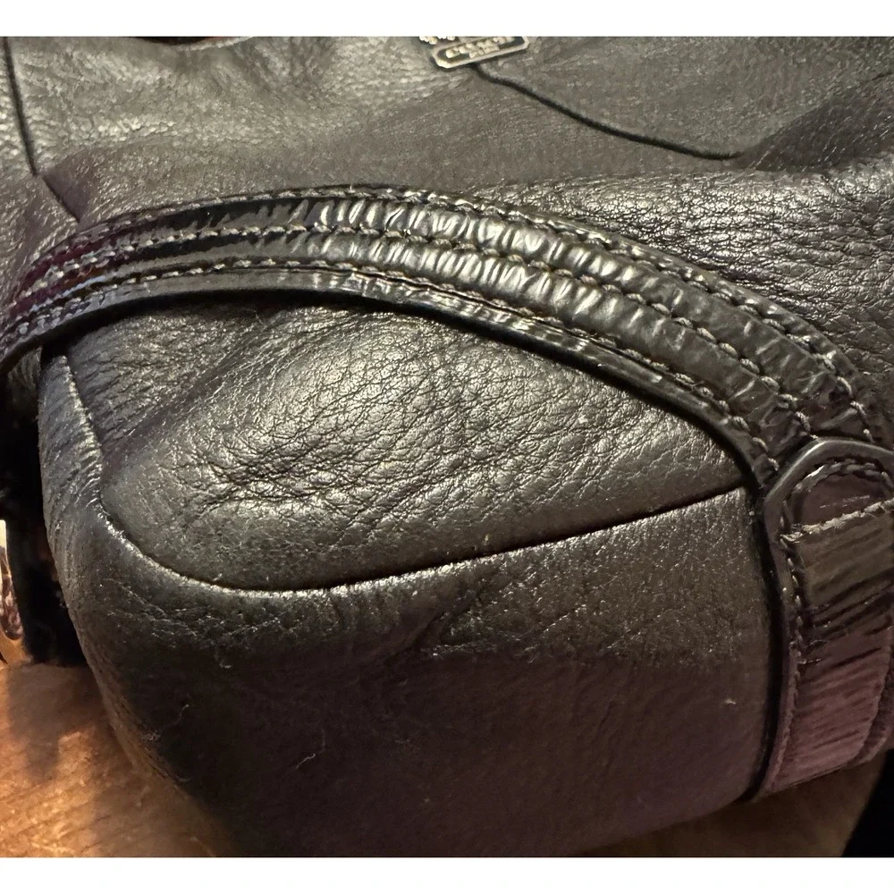 Coach Chelsea Leather Katarina Hobo Bag #18903 Black Pebbled Leather Classic Y2K
